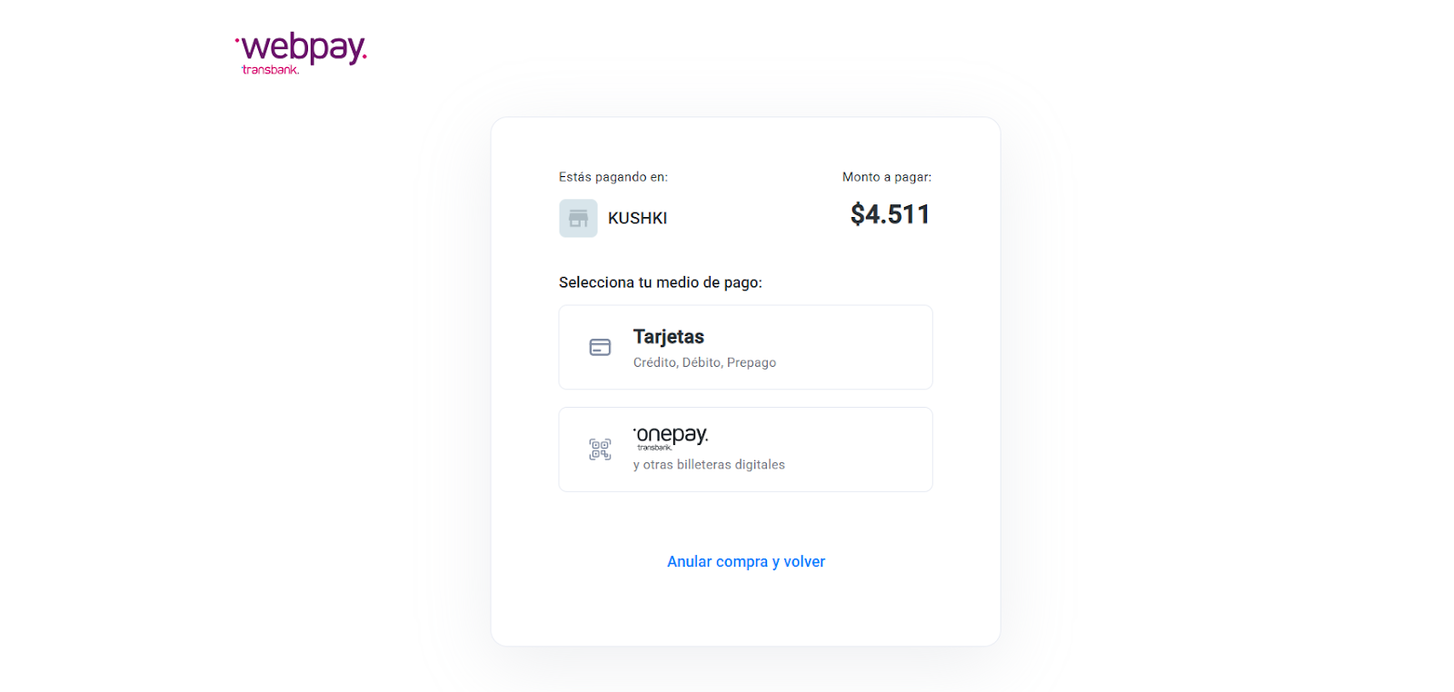 How to deposit funds using Webpay